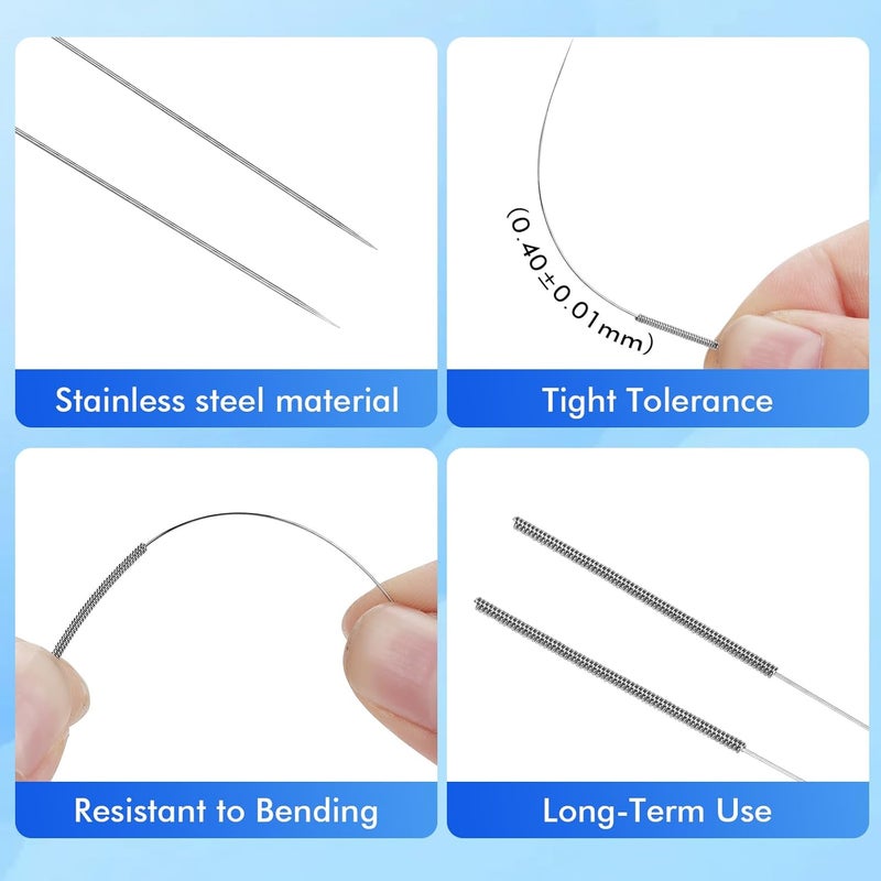 EILKBLA 40Pcs 3D Printer Nozzle Cleaning Kit, Nozzle Cleaner 3D Printer - 0.4mm Stainless Steel Cleaning Needles Set, Universal for 3D Printers, Clog Removal Tool Kit - Image 4